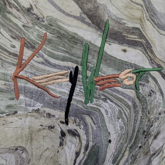 Key West Graphic T-Shirt Marble All Over Print 100% Cotton Unisex Size Large - Picture 2 of 5